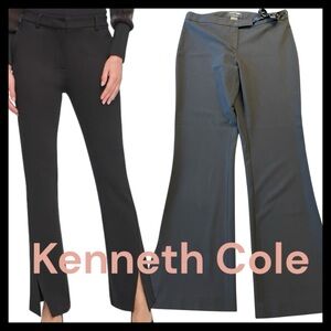 Kenneth Cole Black Split Hem Flare Stretch Trousers Pants (8)